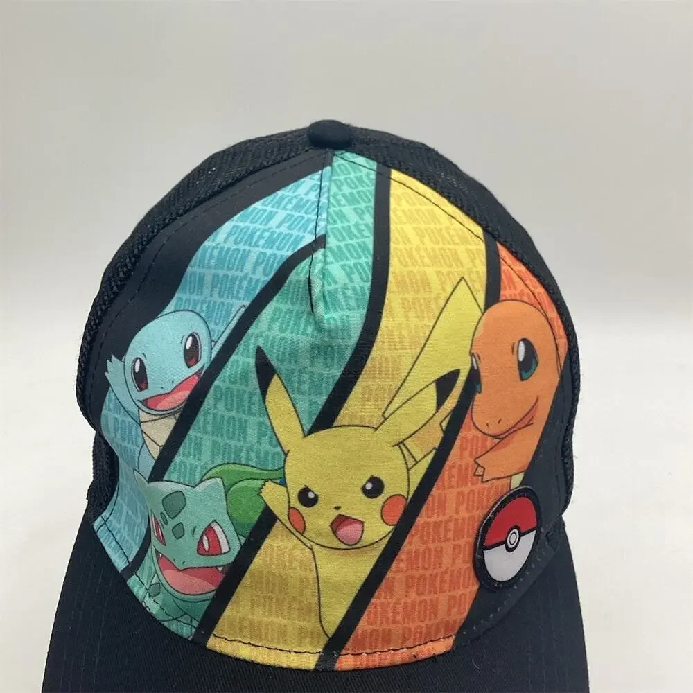 Bioworld Pokemon Youth Trucker Snapback Hat One Size Pikachu Squad‎